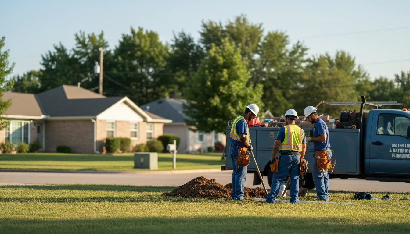 Residential water line and bathroom plumbing service in Westland, PA